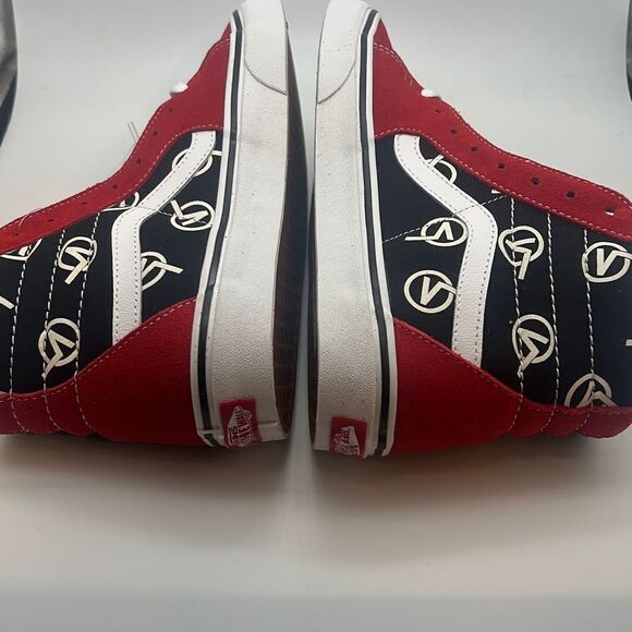 Vans Sk8-Hi circle V high top casual skate sneaker shoes Women's 8 | Men 6.5 NEW - Picture 4 of 6